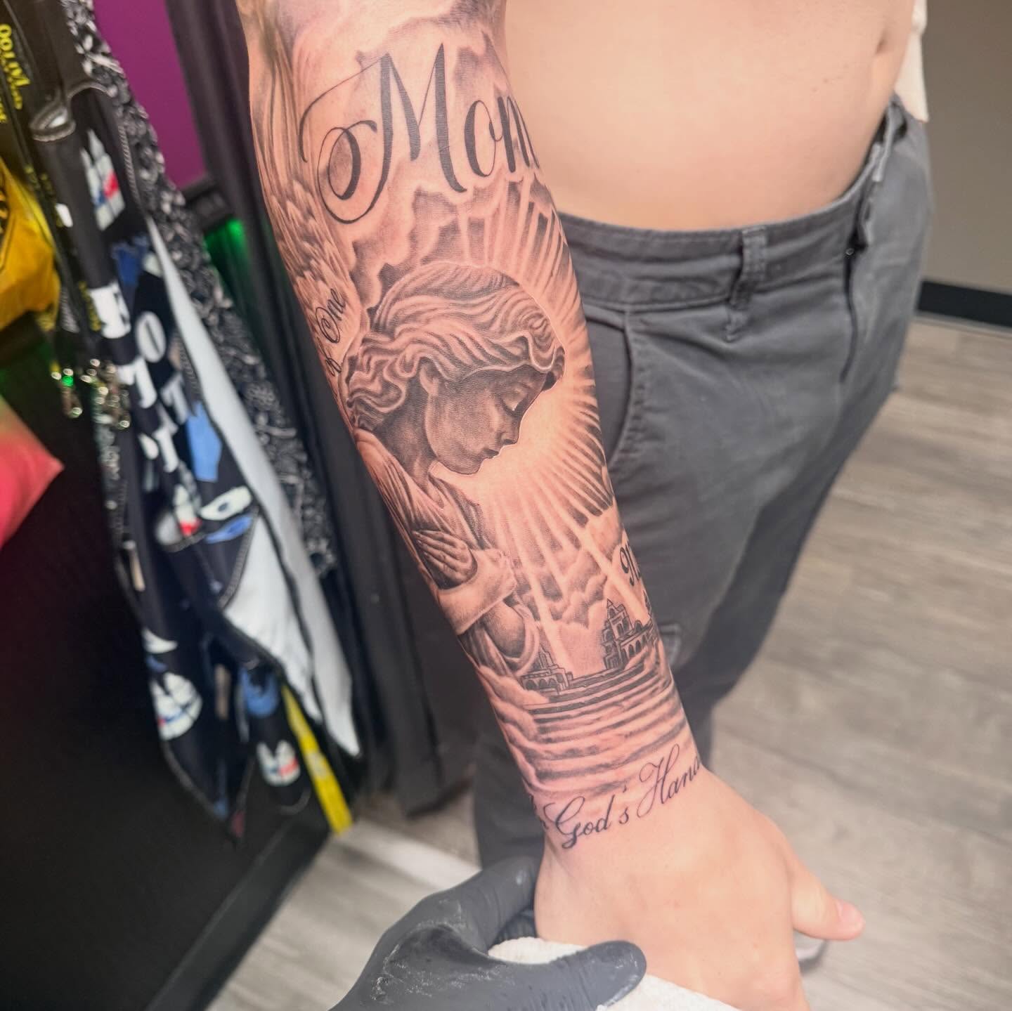 Tattoo by @inkbykg — black_and_grey, realism