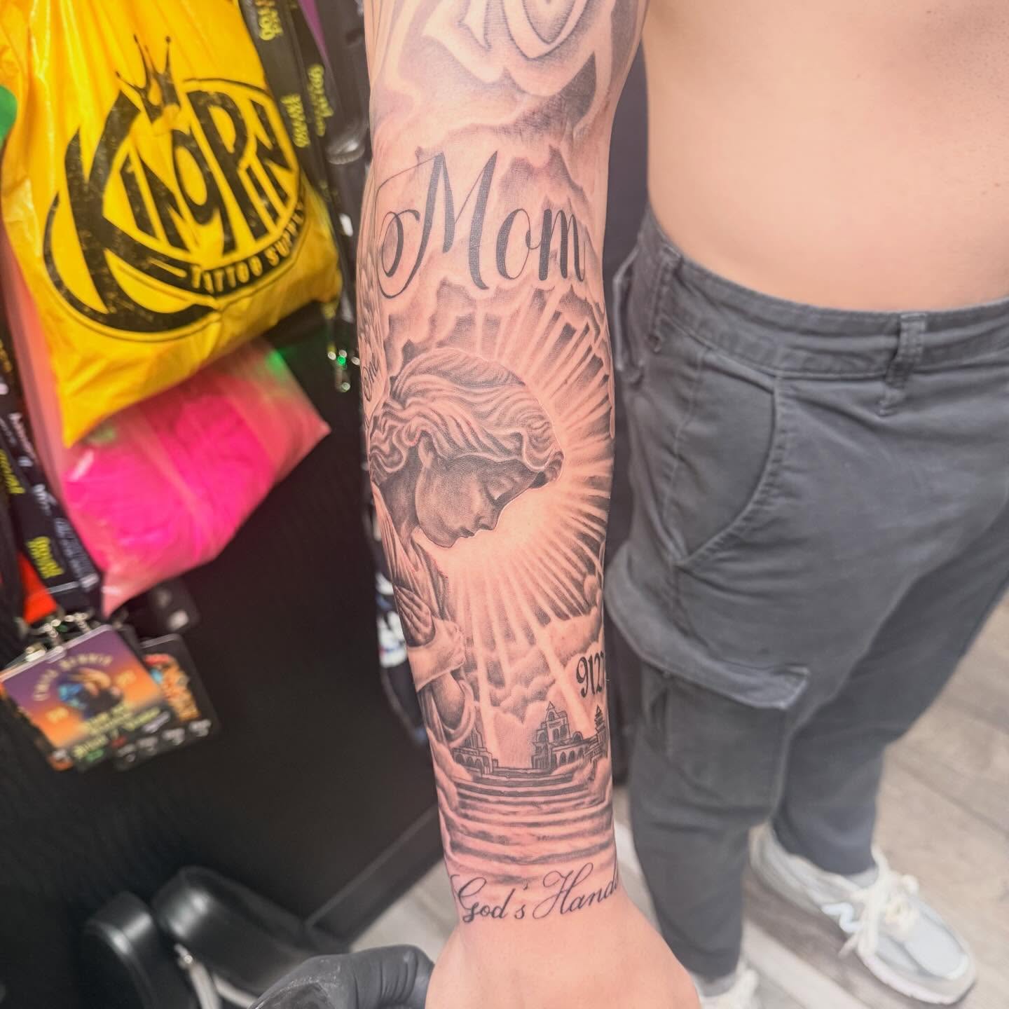 Tattoo by @inkbykg — black_and_grey, realism