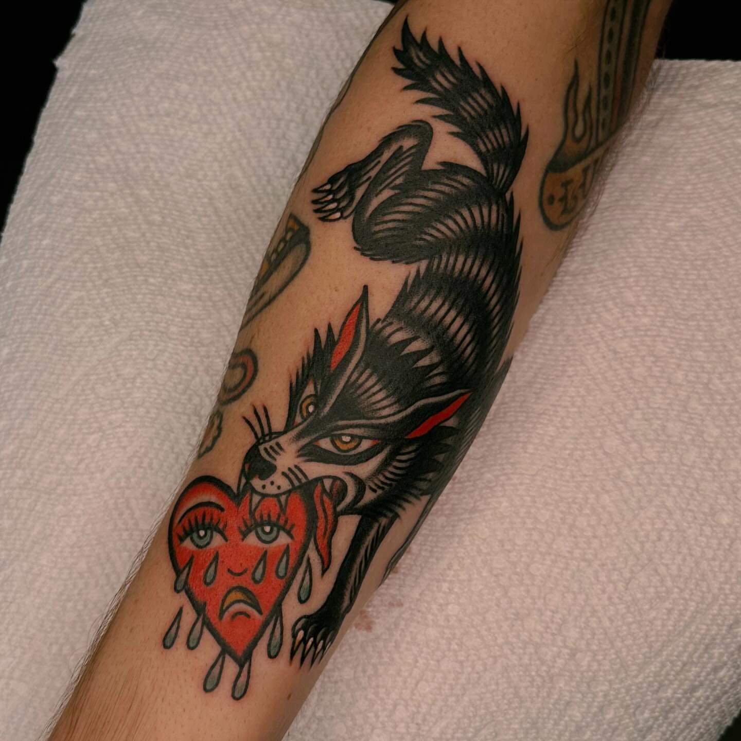Tattoo by @heiditattoo — american_traditional, dark_realism