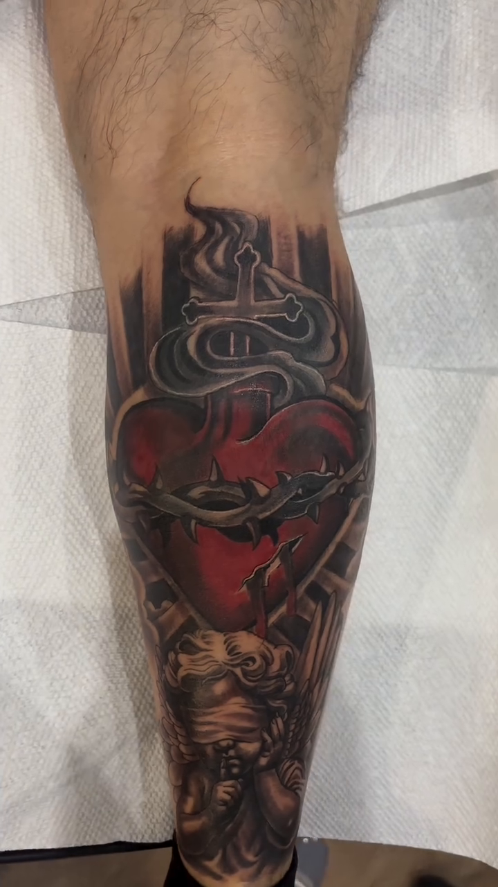 Tattoo by @teeski_ink — dark_realism, black_and_grey
