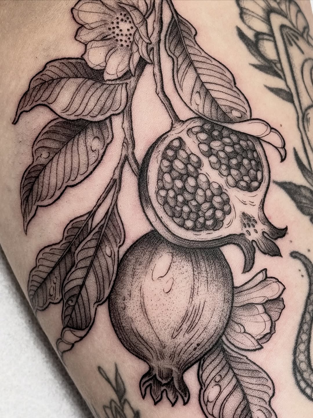 Tattoo by @darkhatchings — black_and_grey, realism
