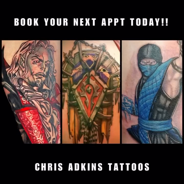 Tattoo by @chrisadkinstattoos — realism, anime