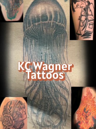 Jellyfish black and grey tattoo on the back by Edward Argibay
