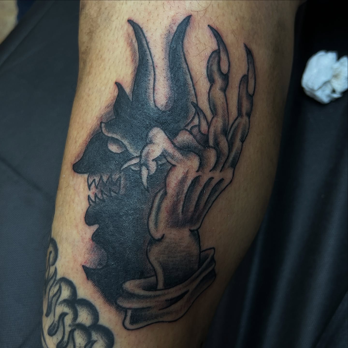 Tattoo by @max_aaron_tat2 — black_and_grey