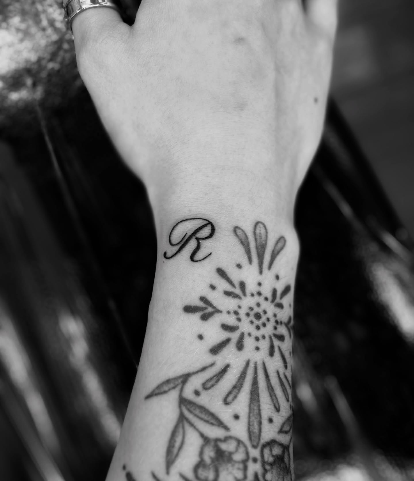 Tattoo by @sweetinktattoo — black_and_grey, geometric