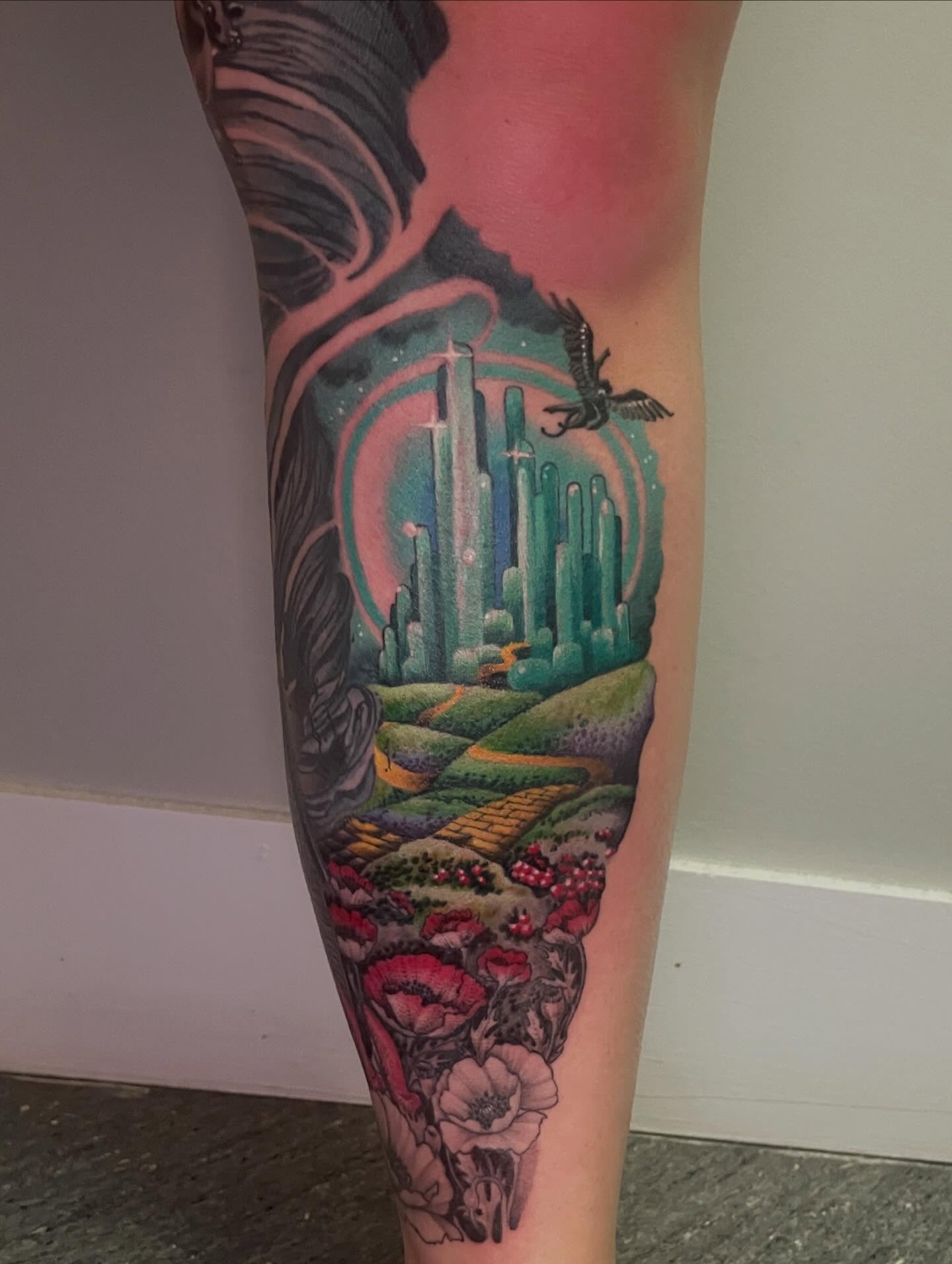 Tattoo by @karenm_tattoos — illustrative, surrealism
