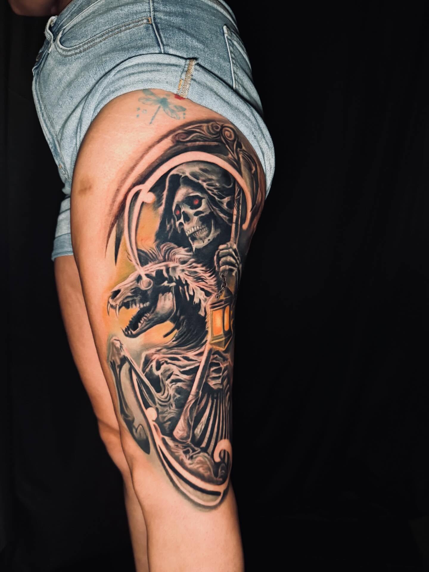 Tattoo by @lv1tattoos — realism, dark_realism