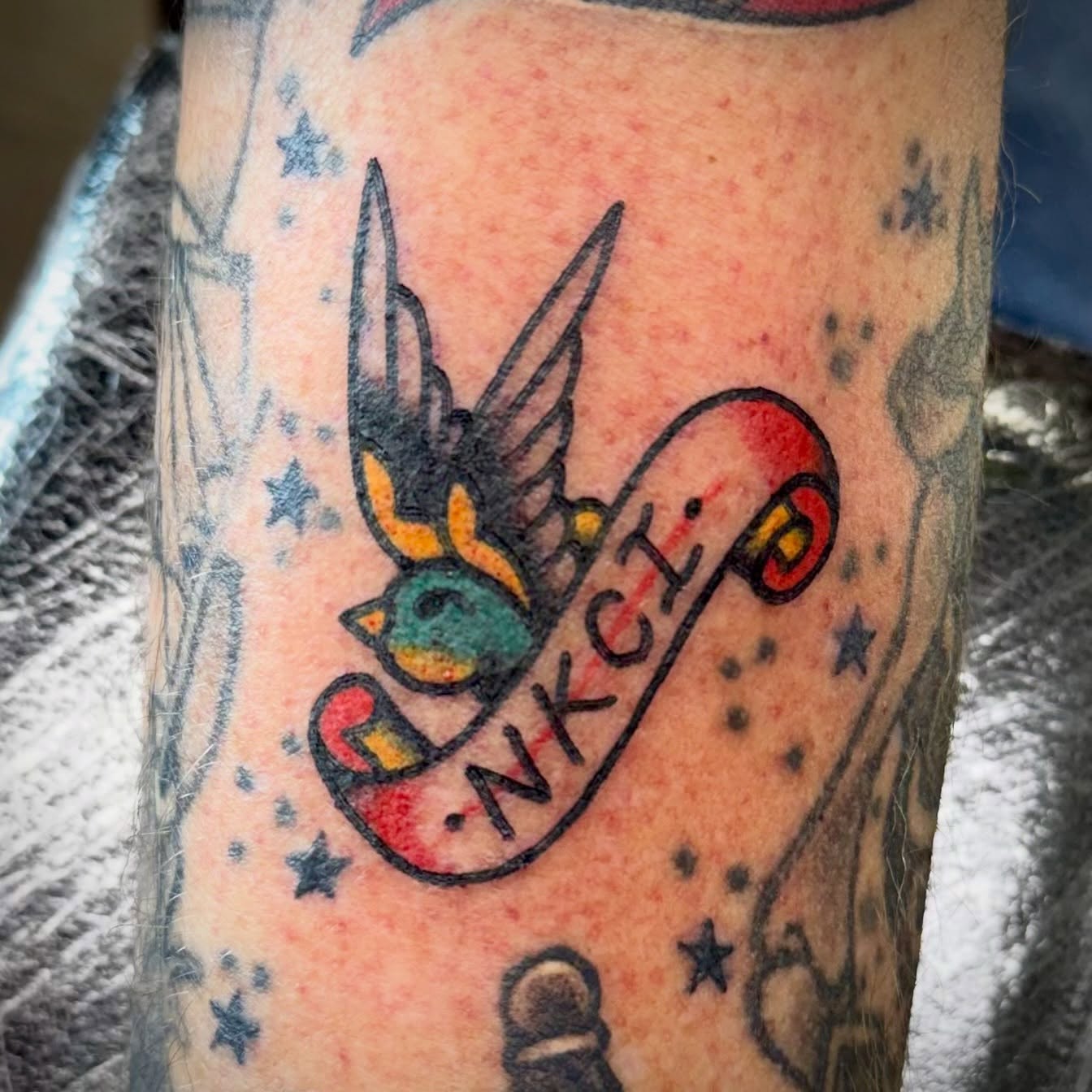 Tattoo by @kane.the.tattooer — american_traditional, trash_polka