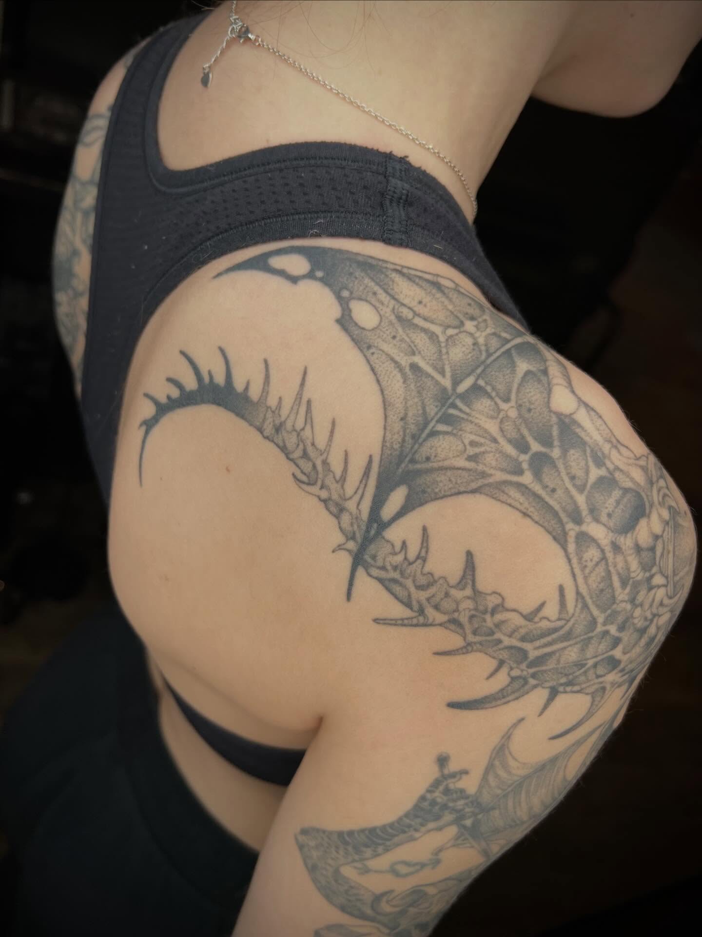 Tattoo by @revoltingworship β dotwork, black_and_grey