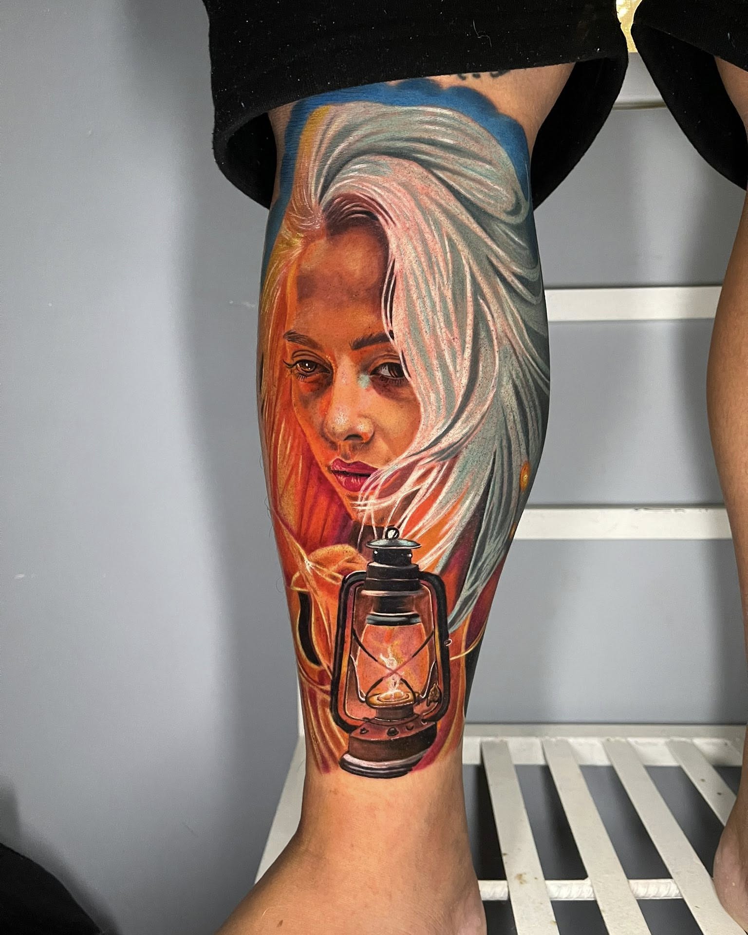 Tattoo by @saintstatts — realism, dotwork
