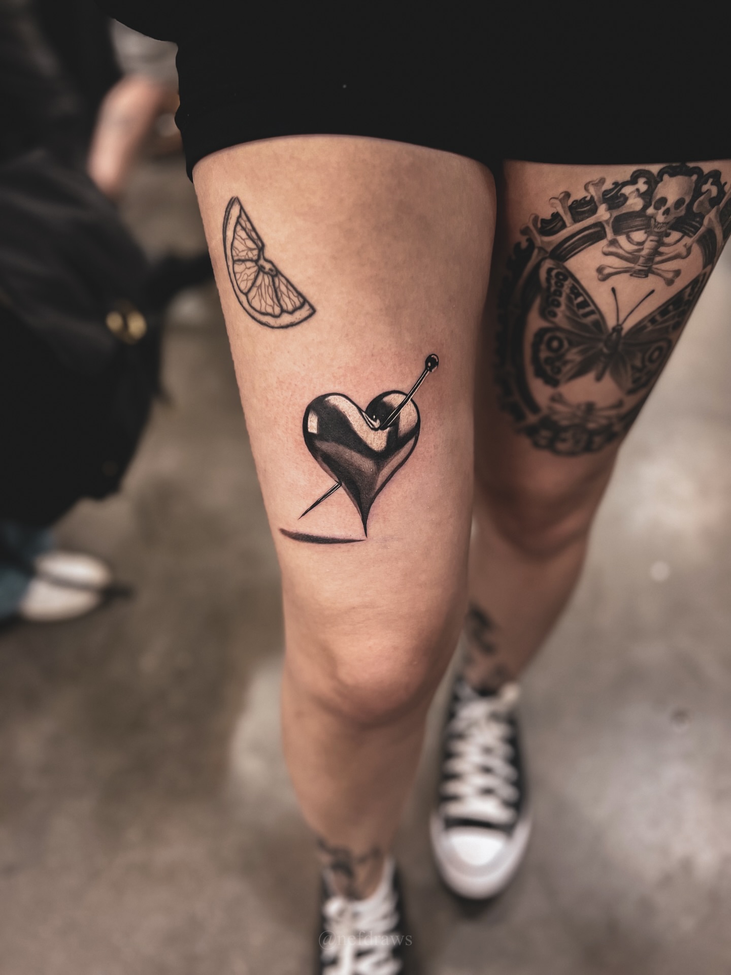 Tattoo by @nefdraws — black_and_grey