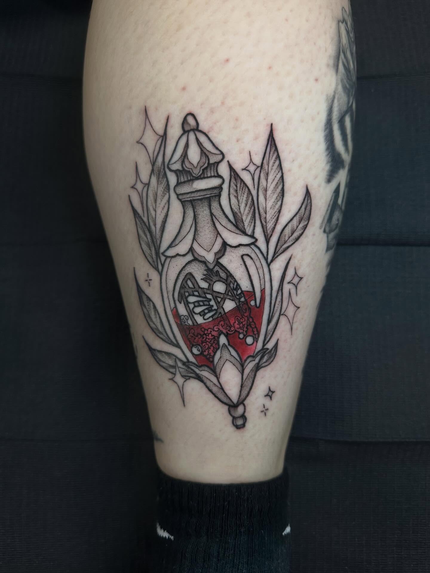 Tattoo by @kreidtattoo — black_and_grey