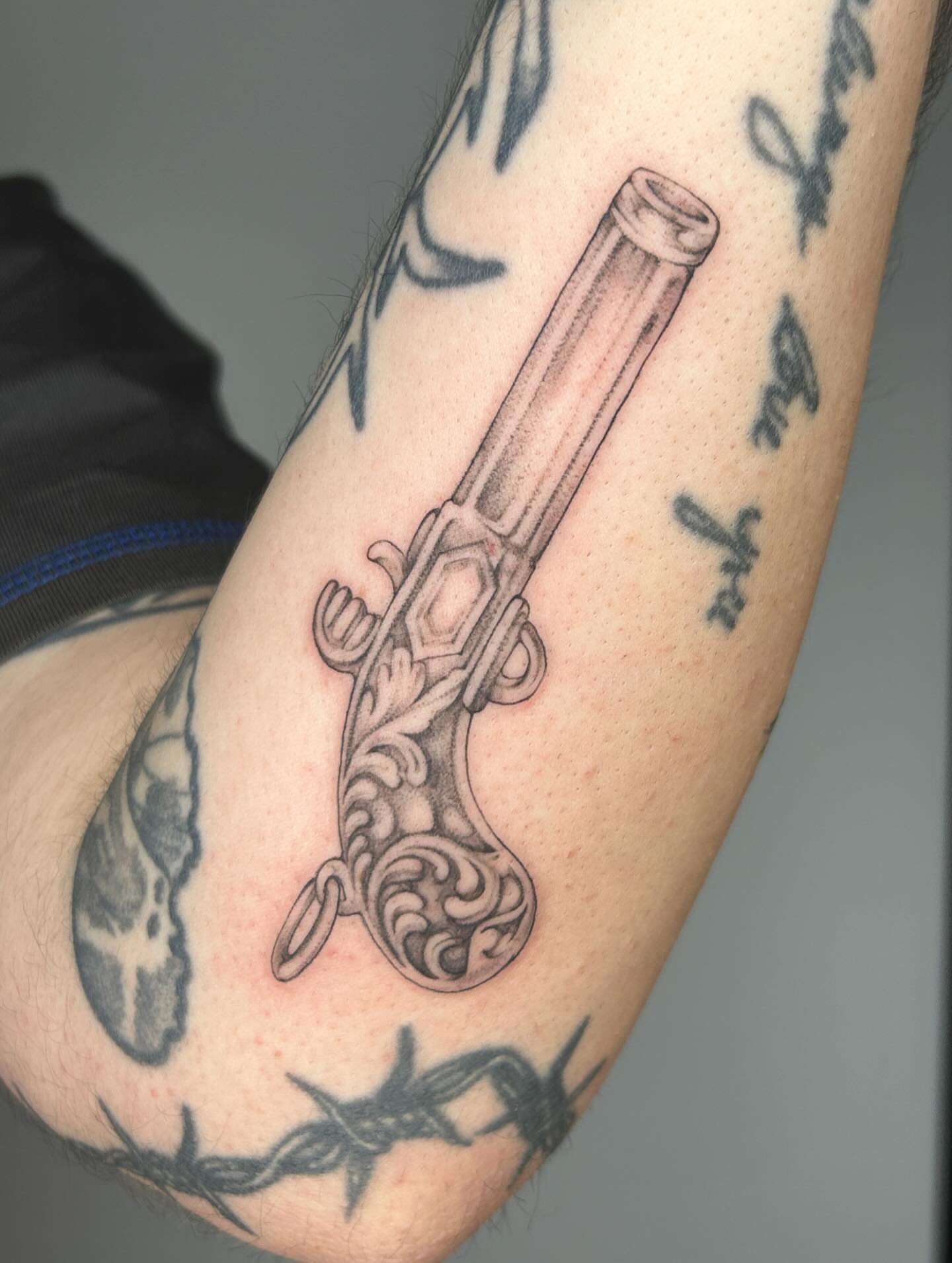 Tattoo by @late_bloom3r — black_and_grey