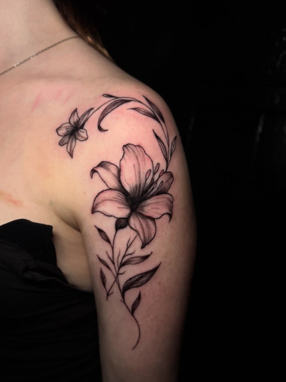 Tattoo by @needlenikki — black_and_grey