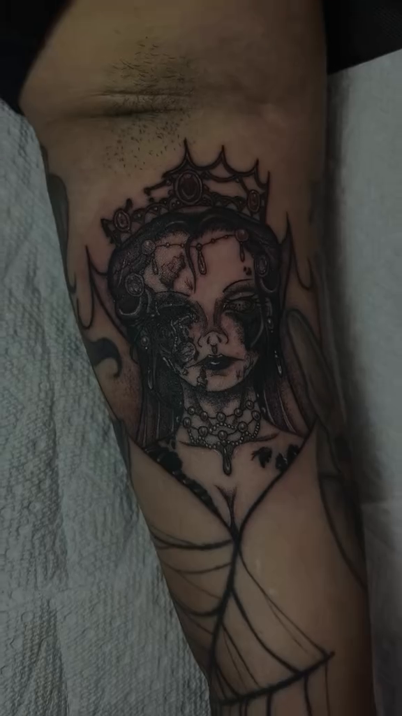 Tattoo by @inkkate_ — dark_realism, blackwork