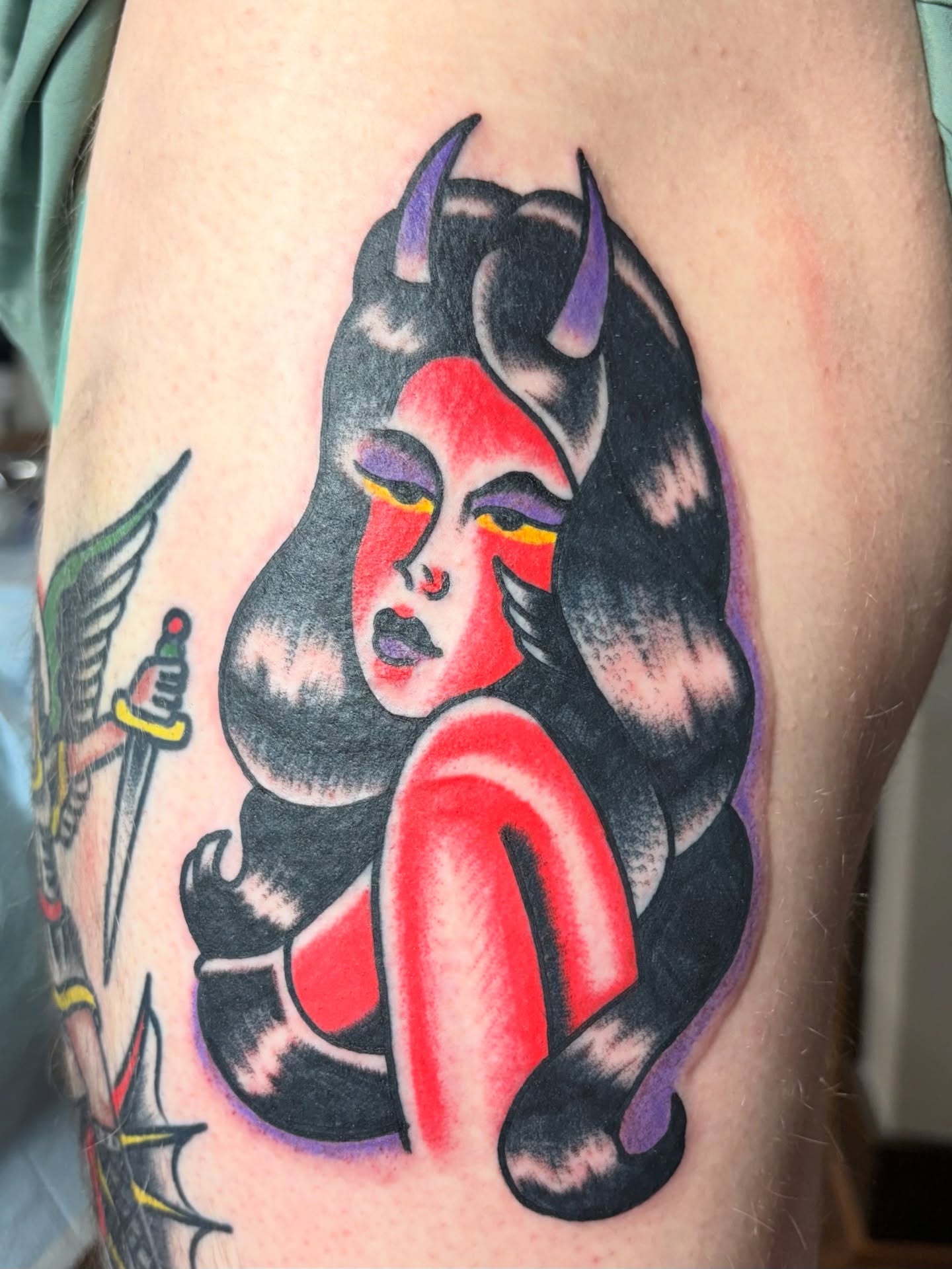 Tattoo by @jaketat2herbert — american_traditional, neo_traditional