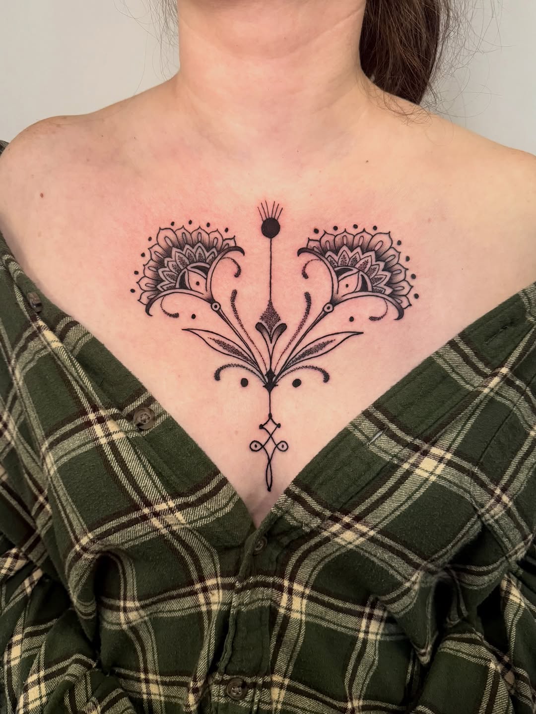 Tattoo by @gailtattoos — dotwork, ornamental