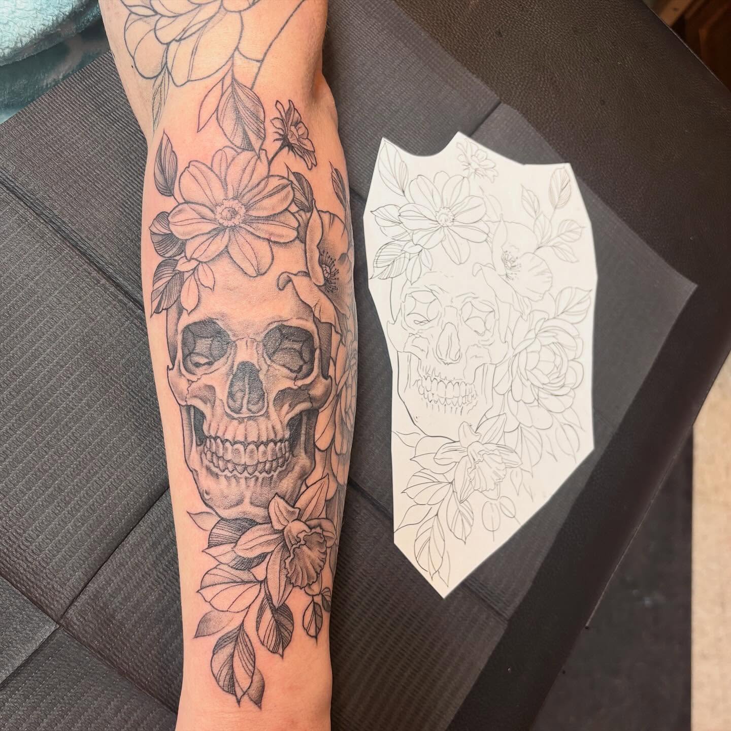 Tattoo by @adriana.tattoos — black_and_grey, realism