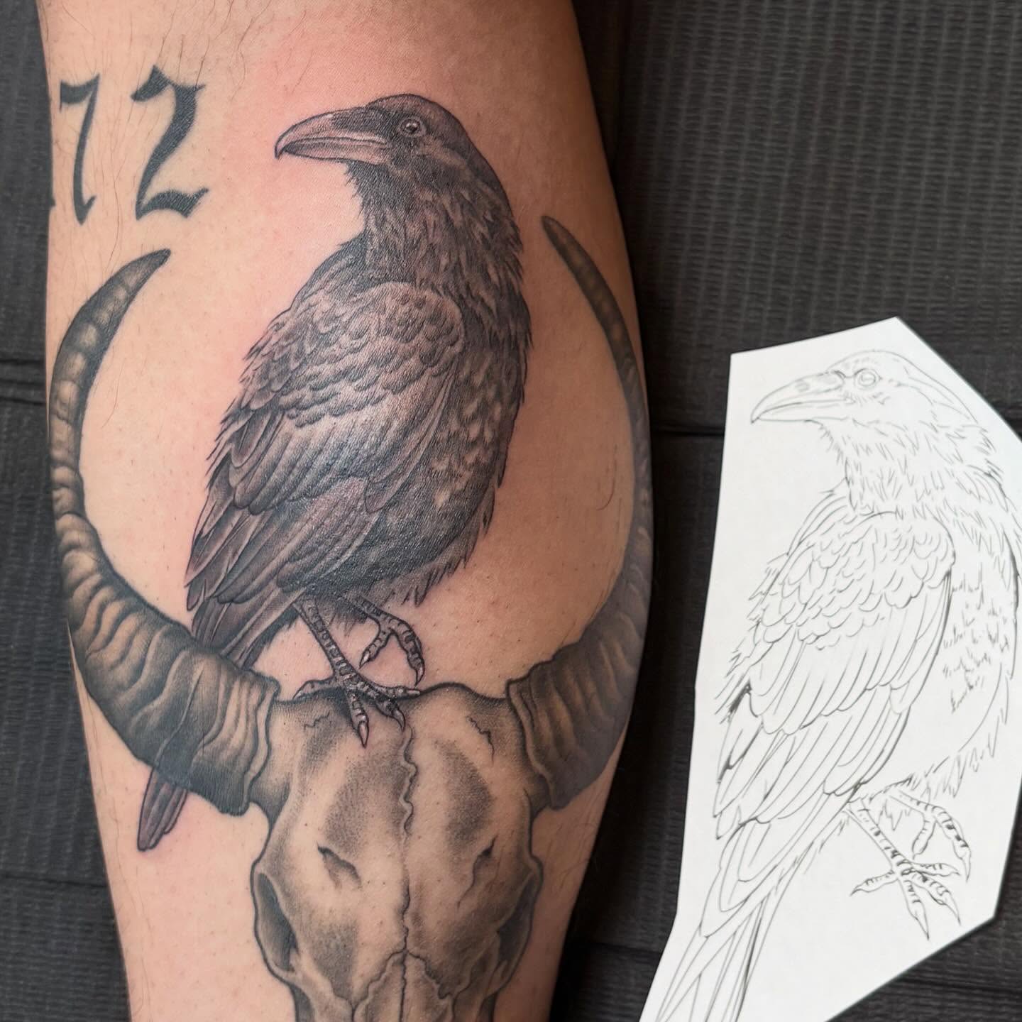 Tattoo by @adriana.tattoos — black_and_grey, realism
