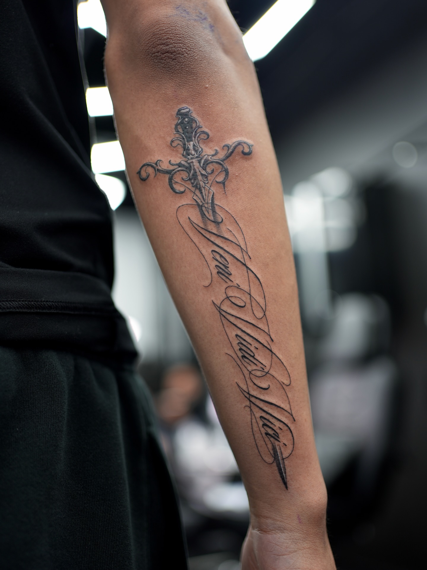 Tattoo by @dcvern_ink — black_and_grey