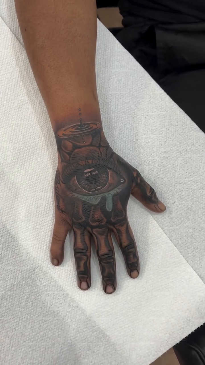 All-seeing eye with dripping tears dark realism tattoo by Tattoo Artist👨🏼‍🎨