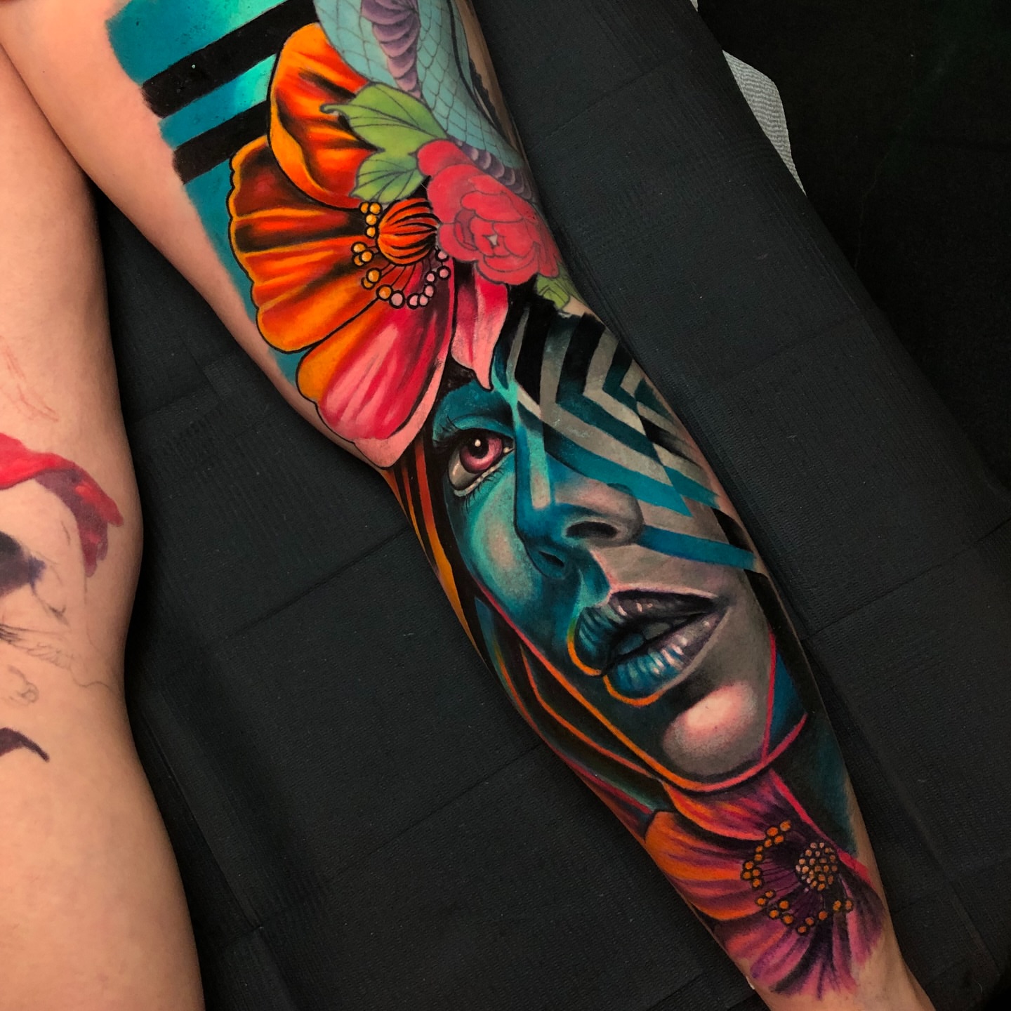 Tattoo by @coreyryantattoo — geometric, illustrative