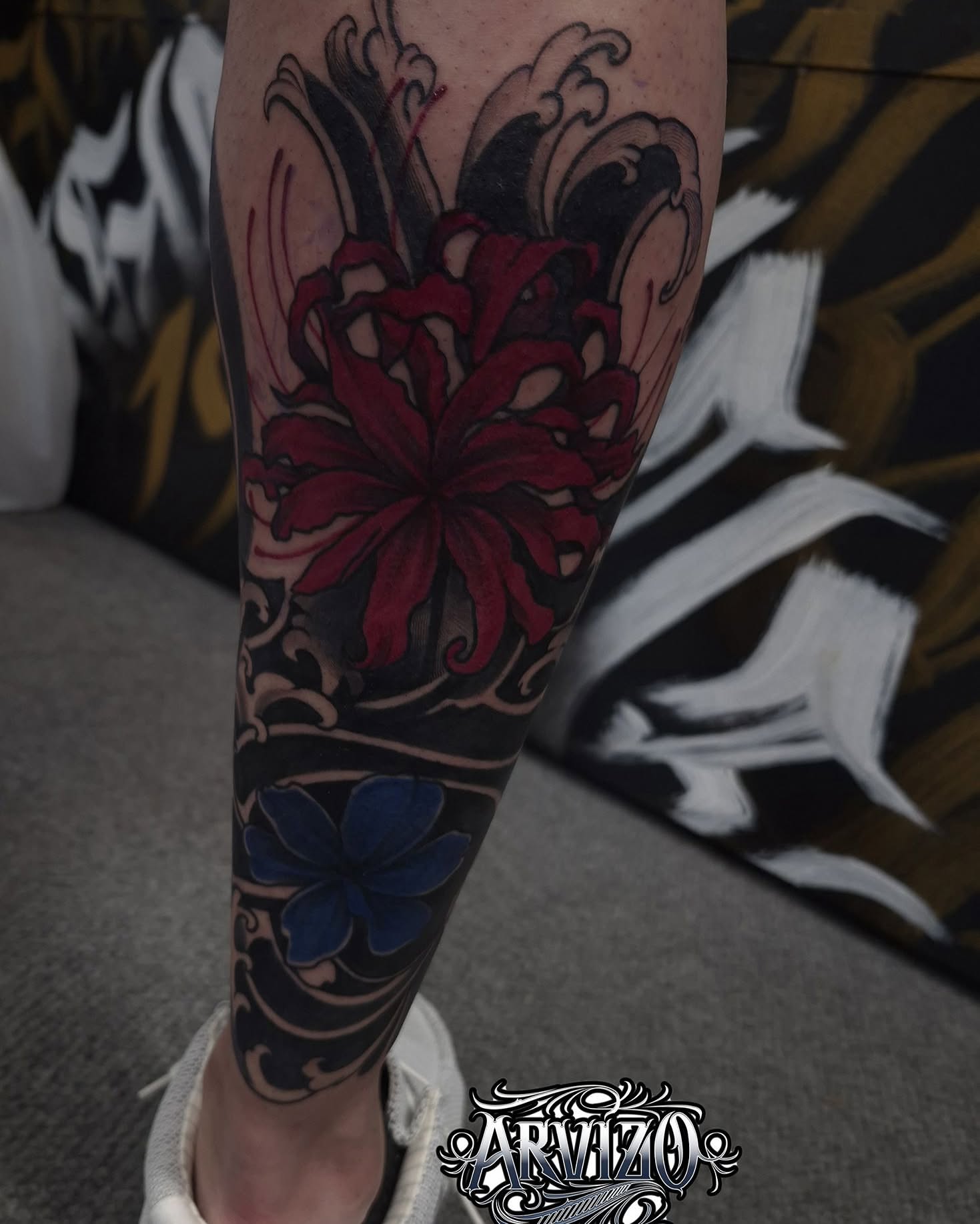 Tattoo by @arvizo_tattoos — japanese_irezumi, dotwork