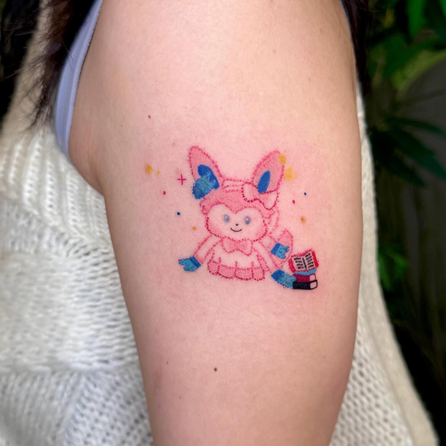 Rabbit dotwork tattoo on the forearm by Yez tattoo