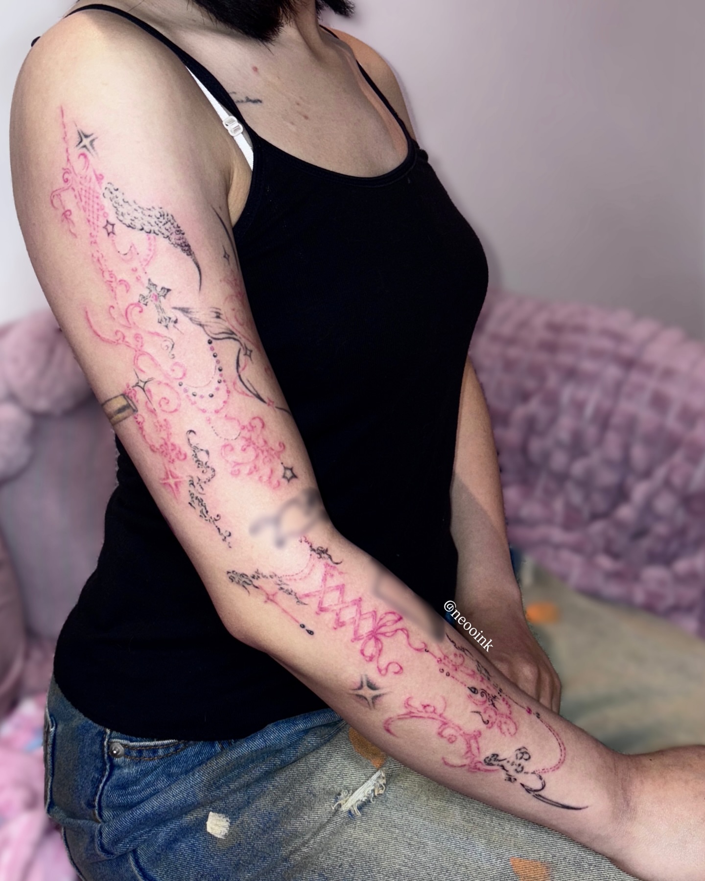Tattoo by @neooink — neo_traditional, dotwork