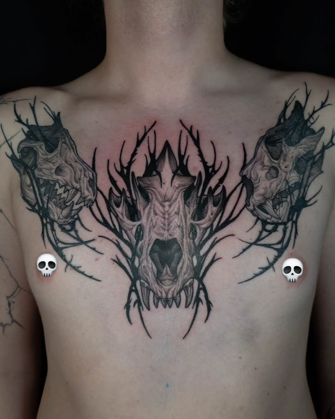 Tattoo by @eyeseedraws — dark_realism, blackwork