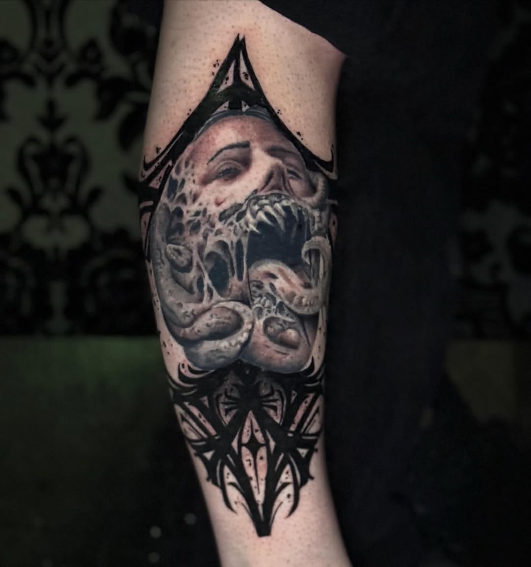 Tattoo by @jbettker_tattoos — dark_realism, blackwork