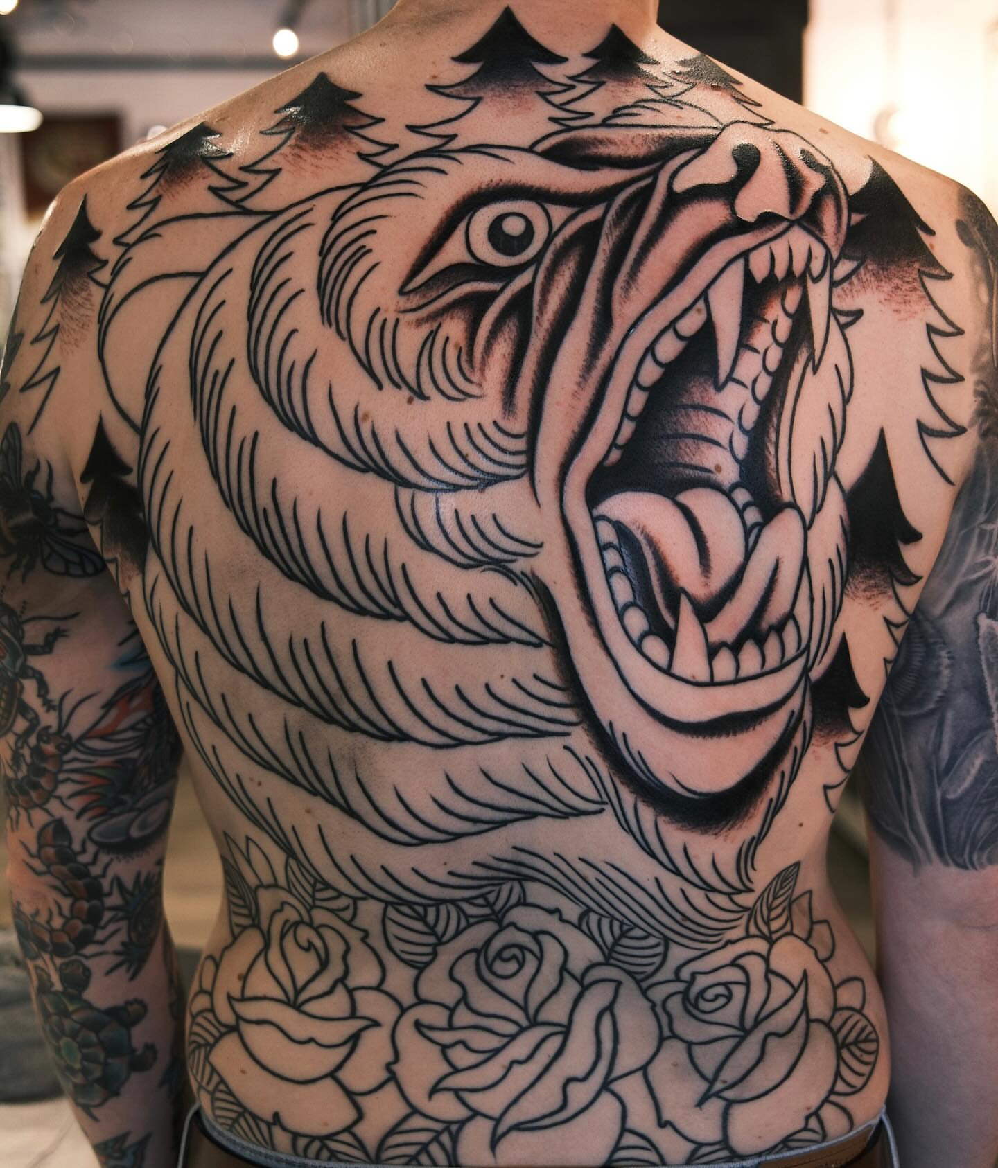Tattoo by @zachromantattoo — american_traditional, black_and_grey