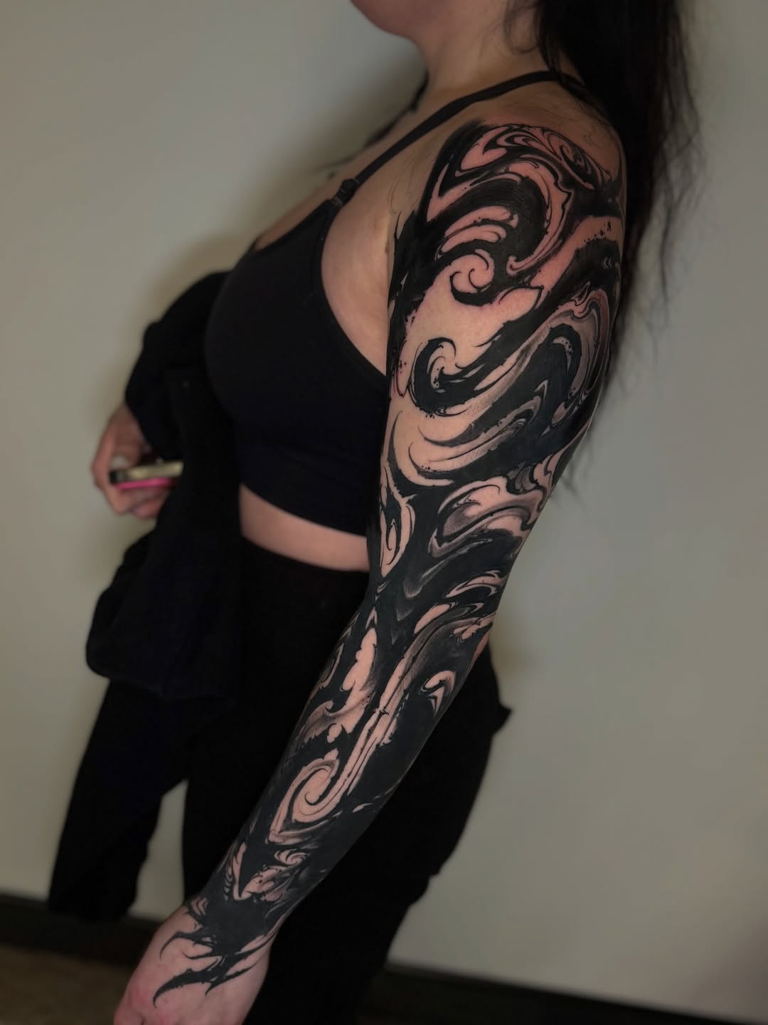 Tattoo by @abraxastattoo — blackwork, abstract