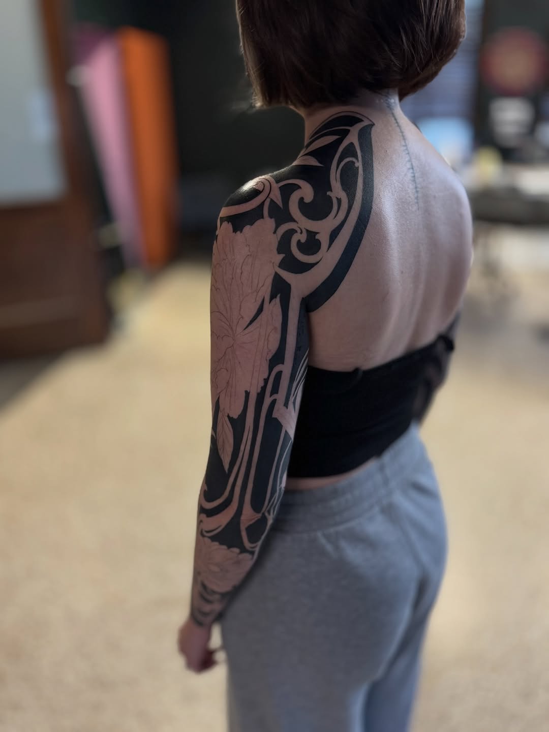 Tattoo by @abraxastattoo — blackwork, ornamental