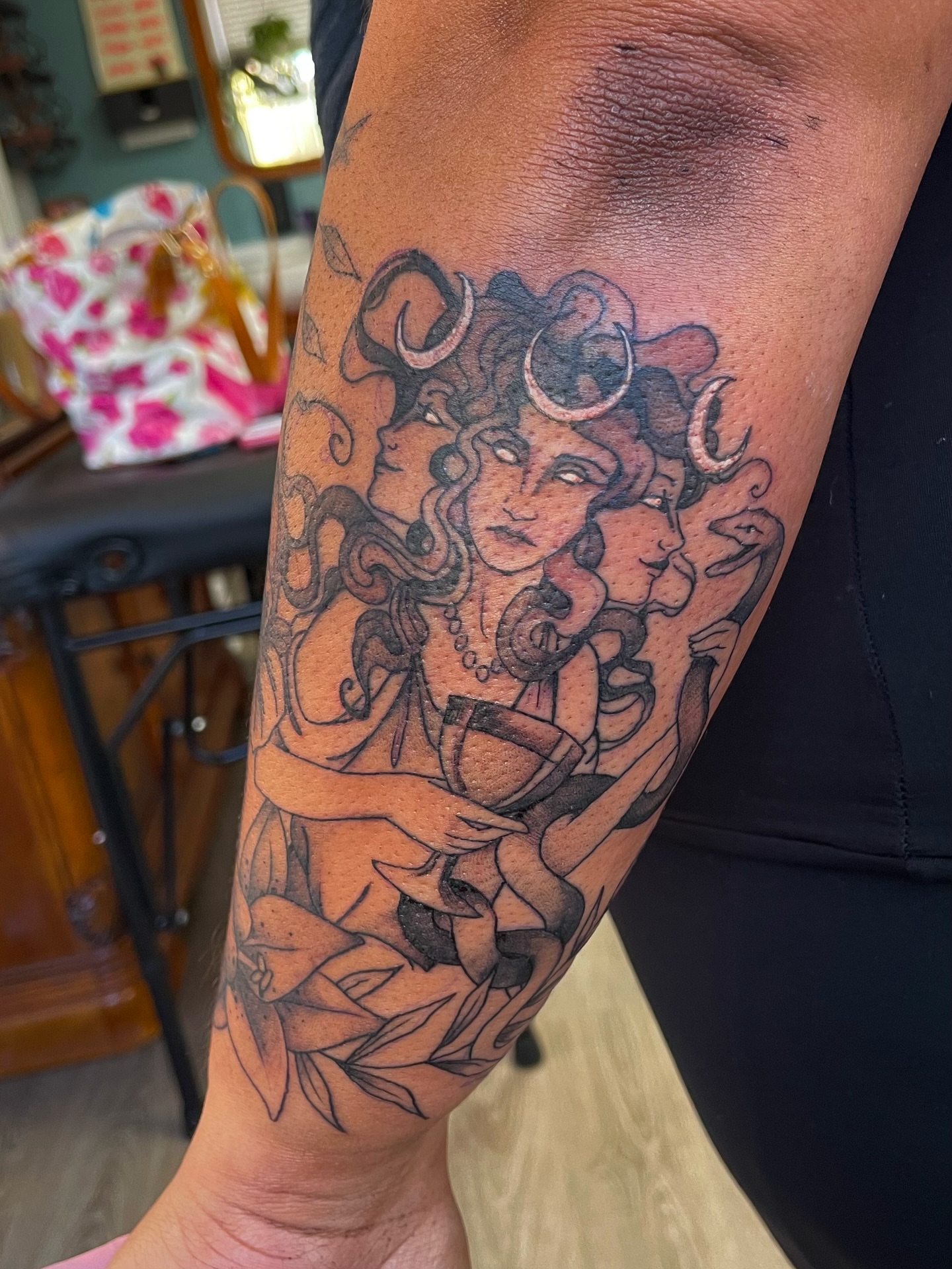 Tattoo by @lyndzee_ — neo_traditional, black_and_grey