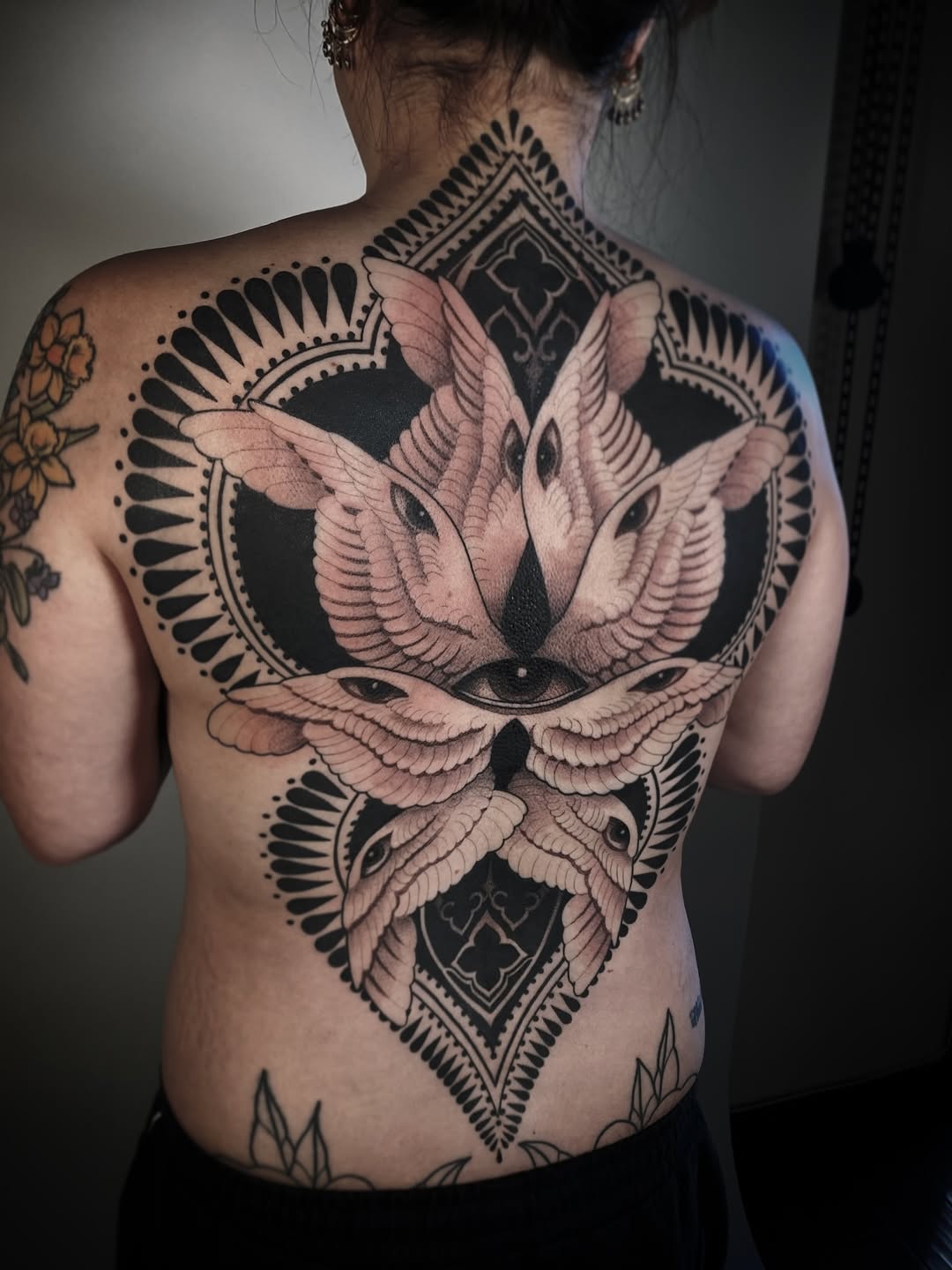 Tattoo by @n.dickinson — black_and_grey, ornamental