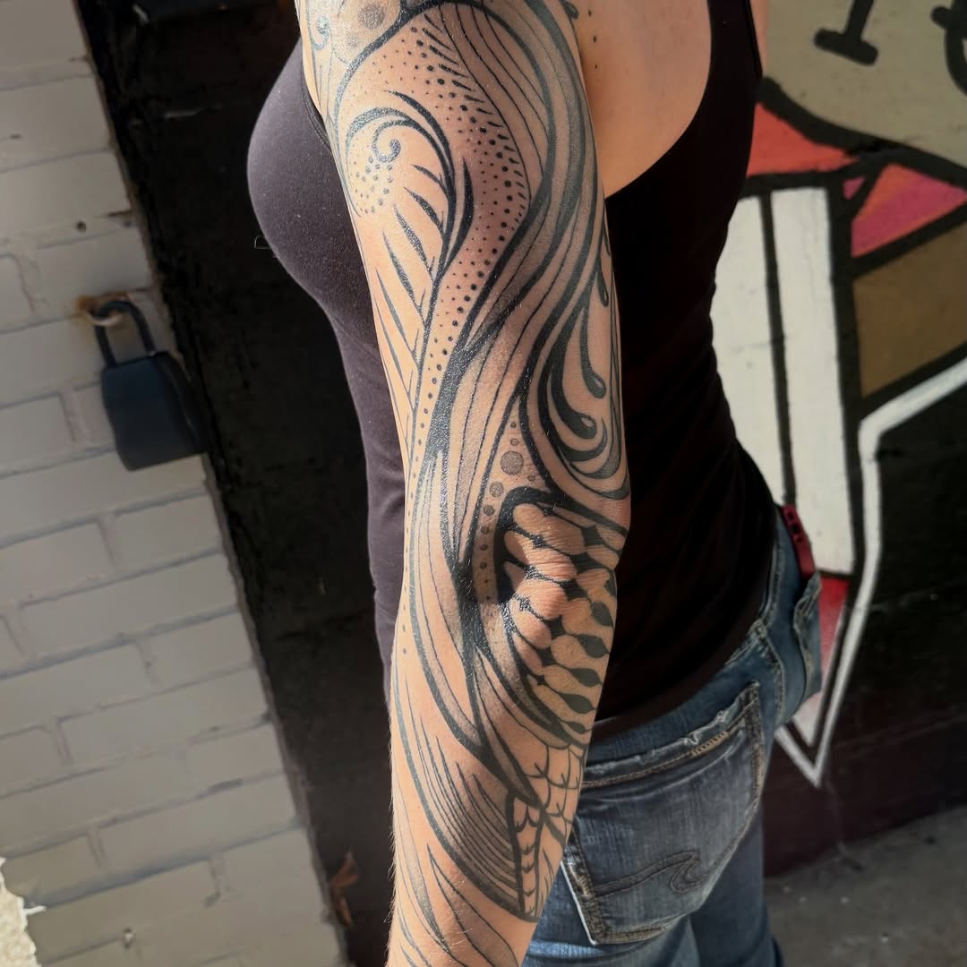 Tattoo by @madtatclub — blackwork, dotwork