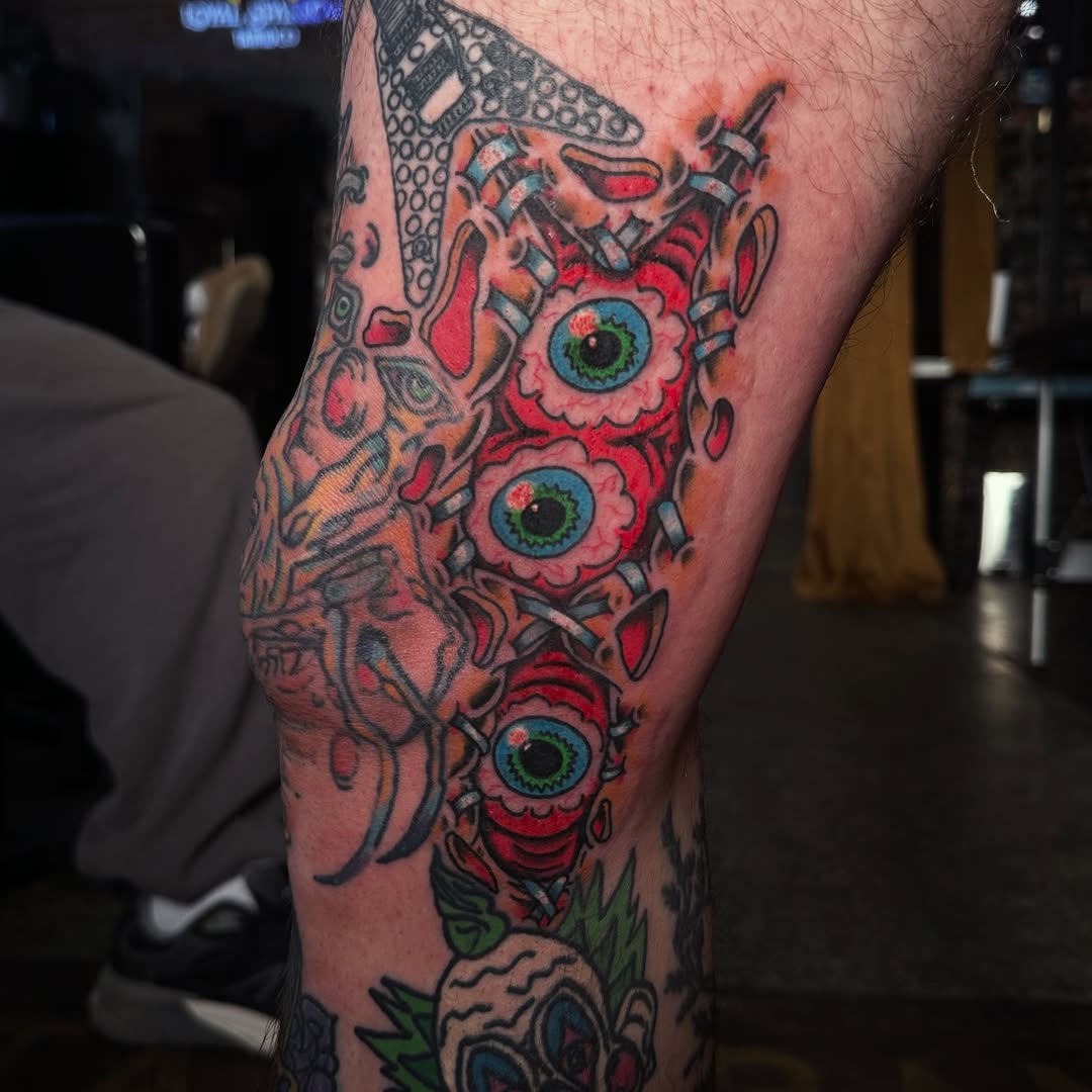 Tattoo by @inkme.missnina — new_school, trash_polka