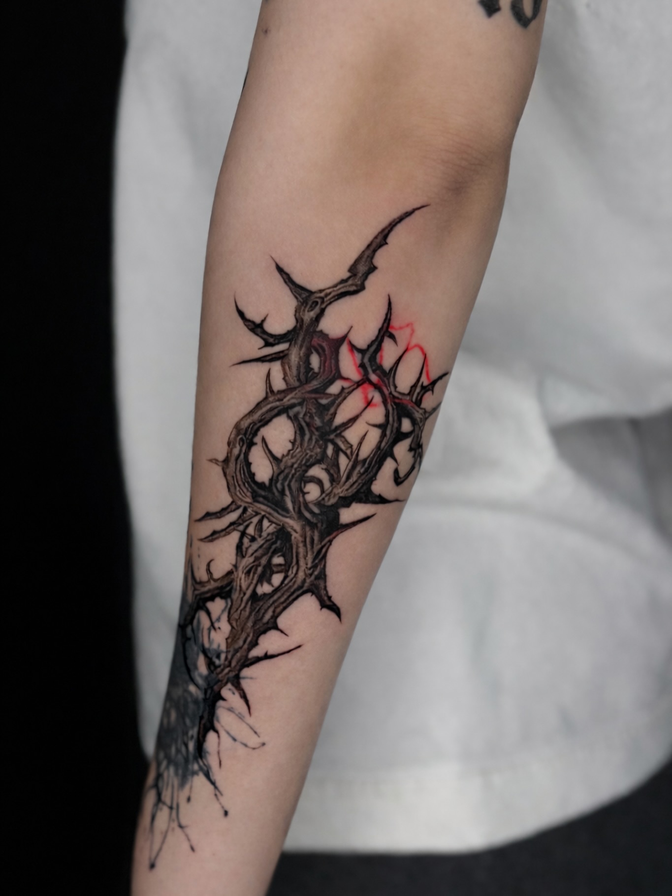 Tattoo by @id_tt_ — black_and_grey, dark_realism