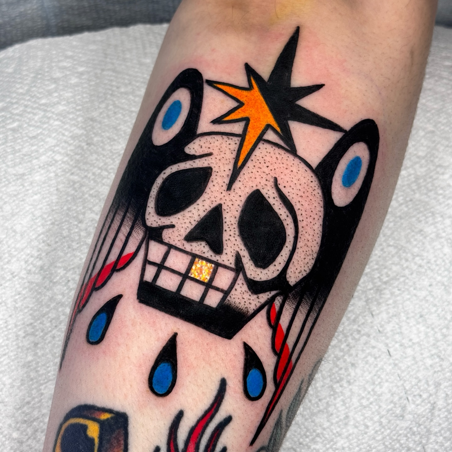 Tattoo by @jessbakertattoo — dotwork, geometric