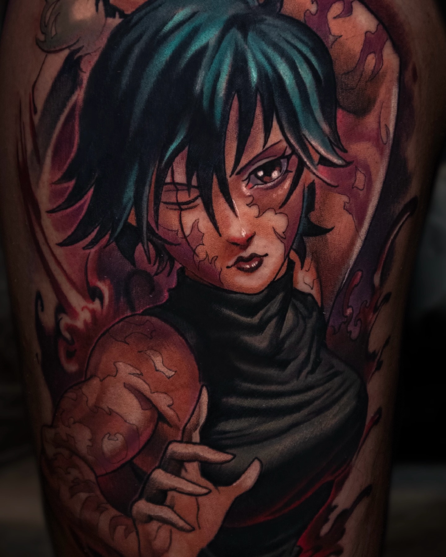 Tattoo by @levihiltontattoos — anime, realism