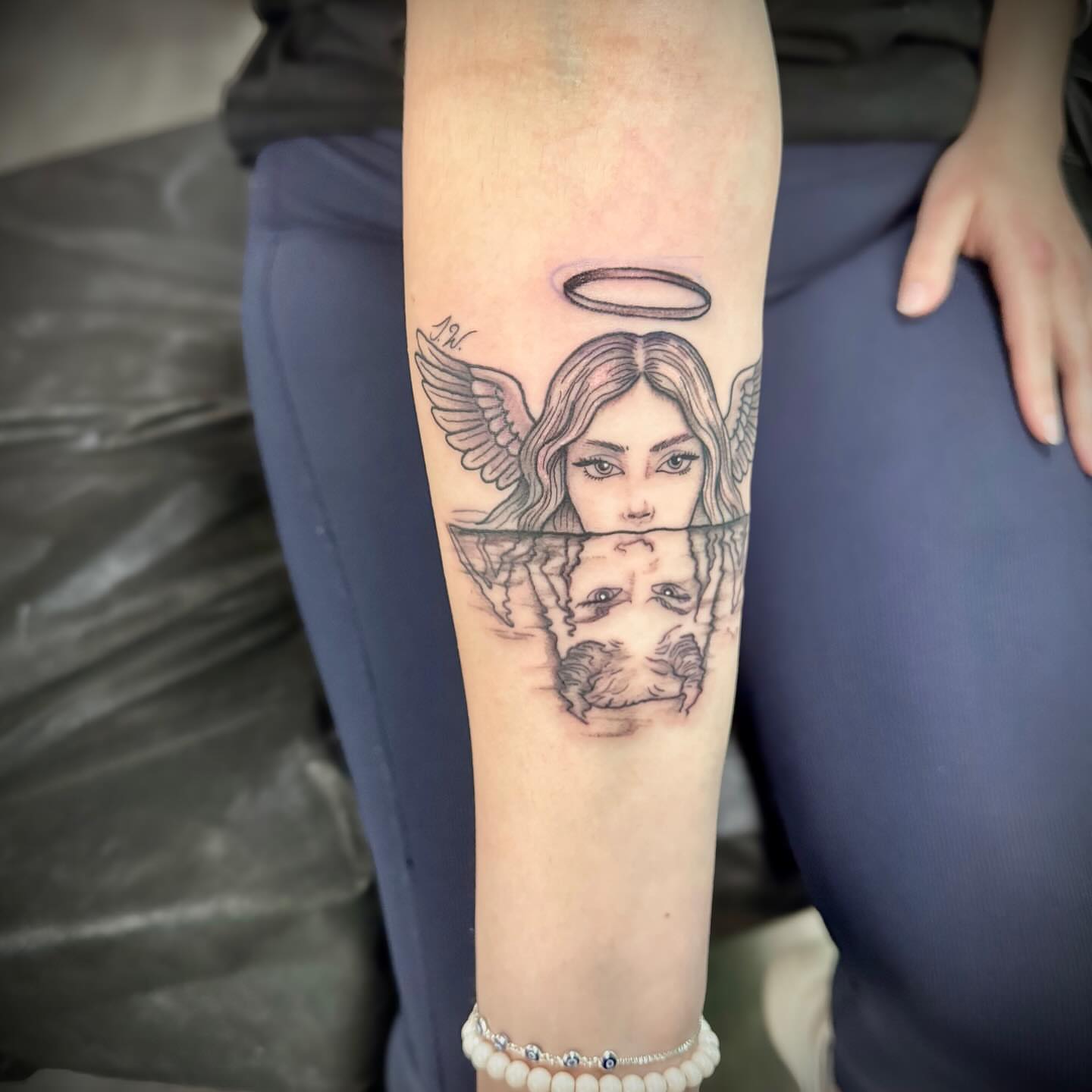 Tattoo by @inkedxlarissa — black_and_grey, realism