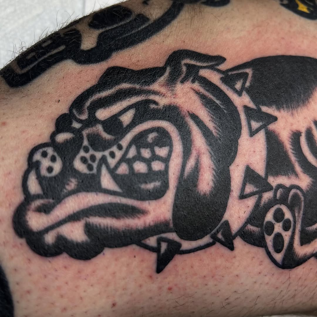 Tattoo by @mikeychestnuts — american_traditional, blackwork