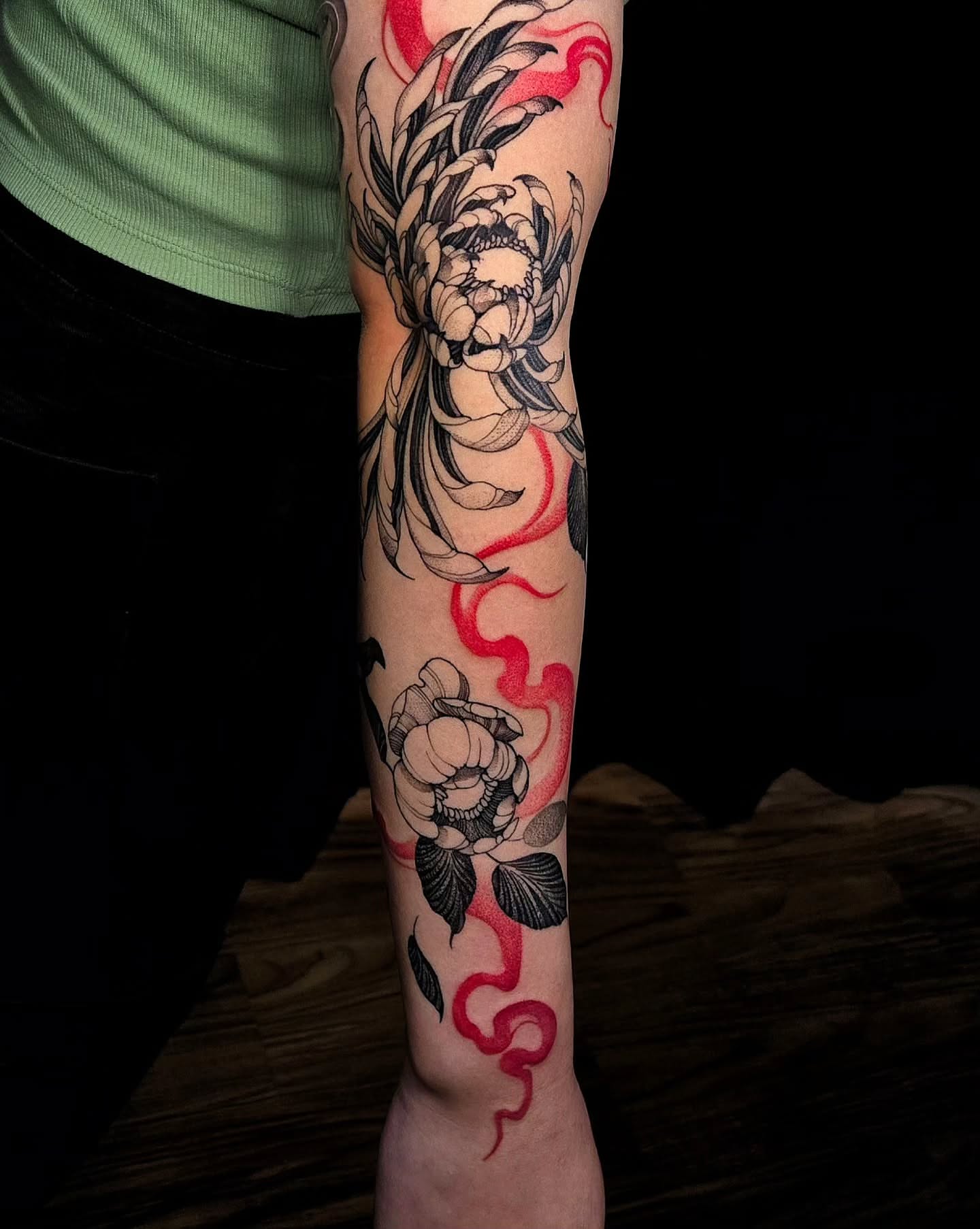 Tattoo by @glasswingtattoo — american_traditional, black_and_grey