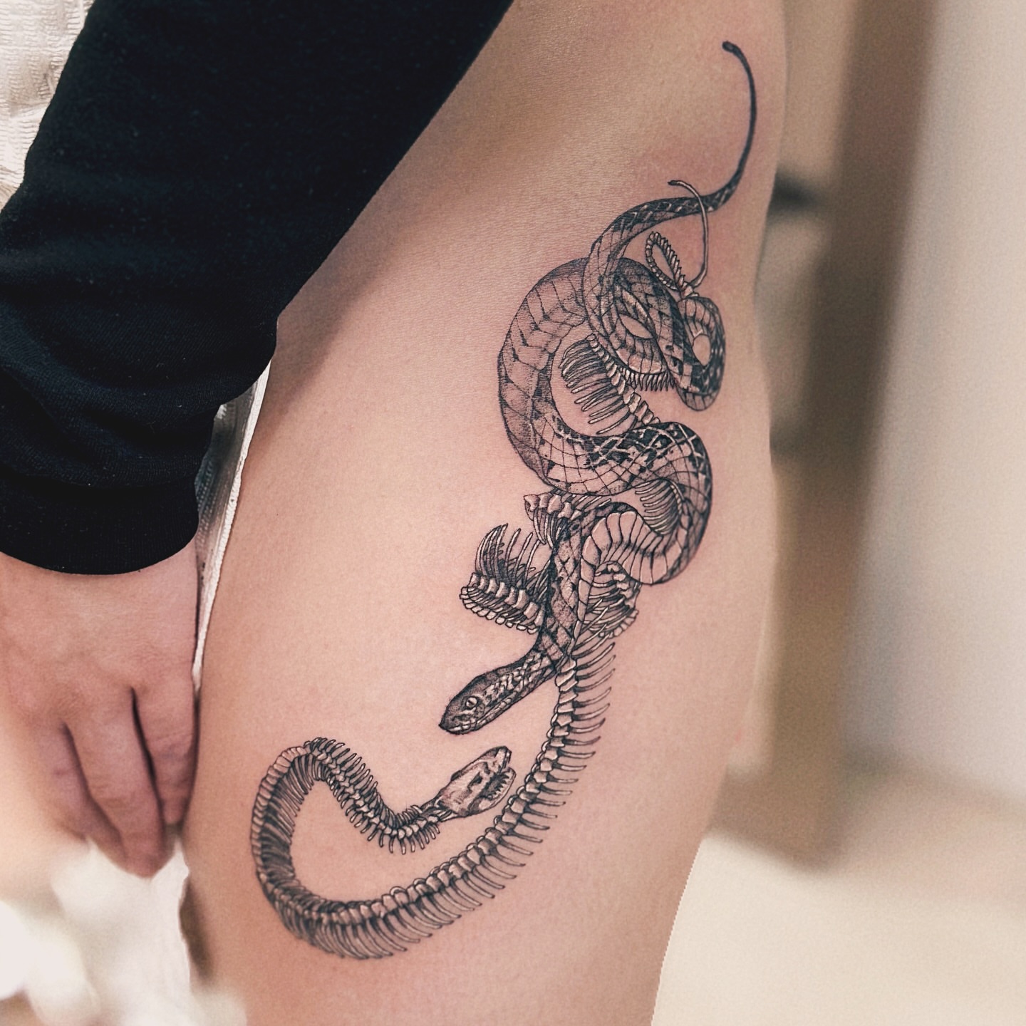 Tattoo by @mjtattoonyc — black_and_grey