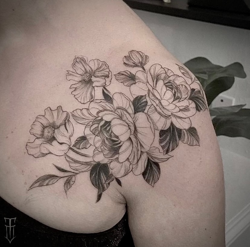 Tattoo by @shadesofpain1992 — black_and_grey, realism