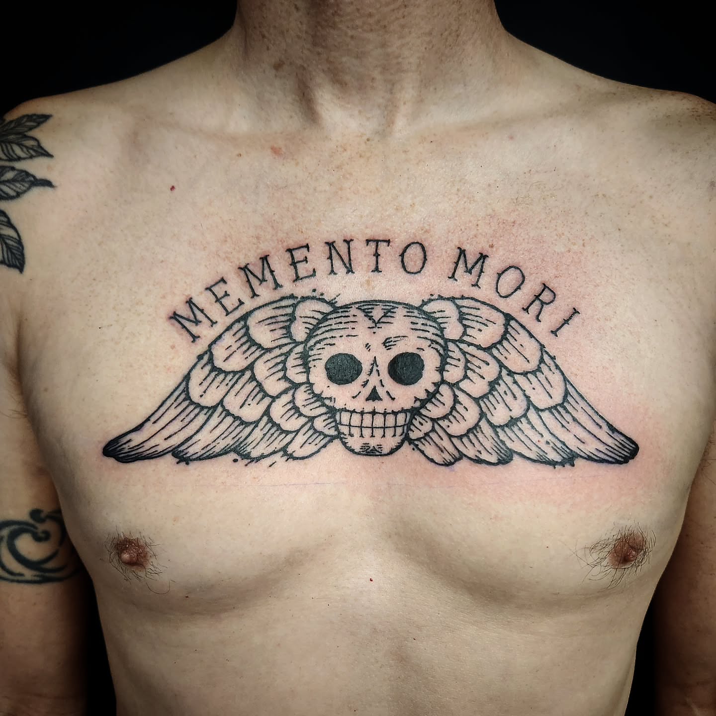 Tattoo by @thelinedefined — black_and_grey