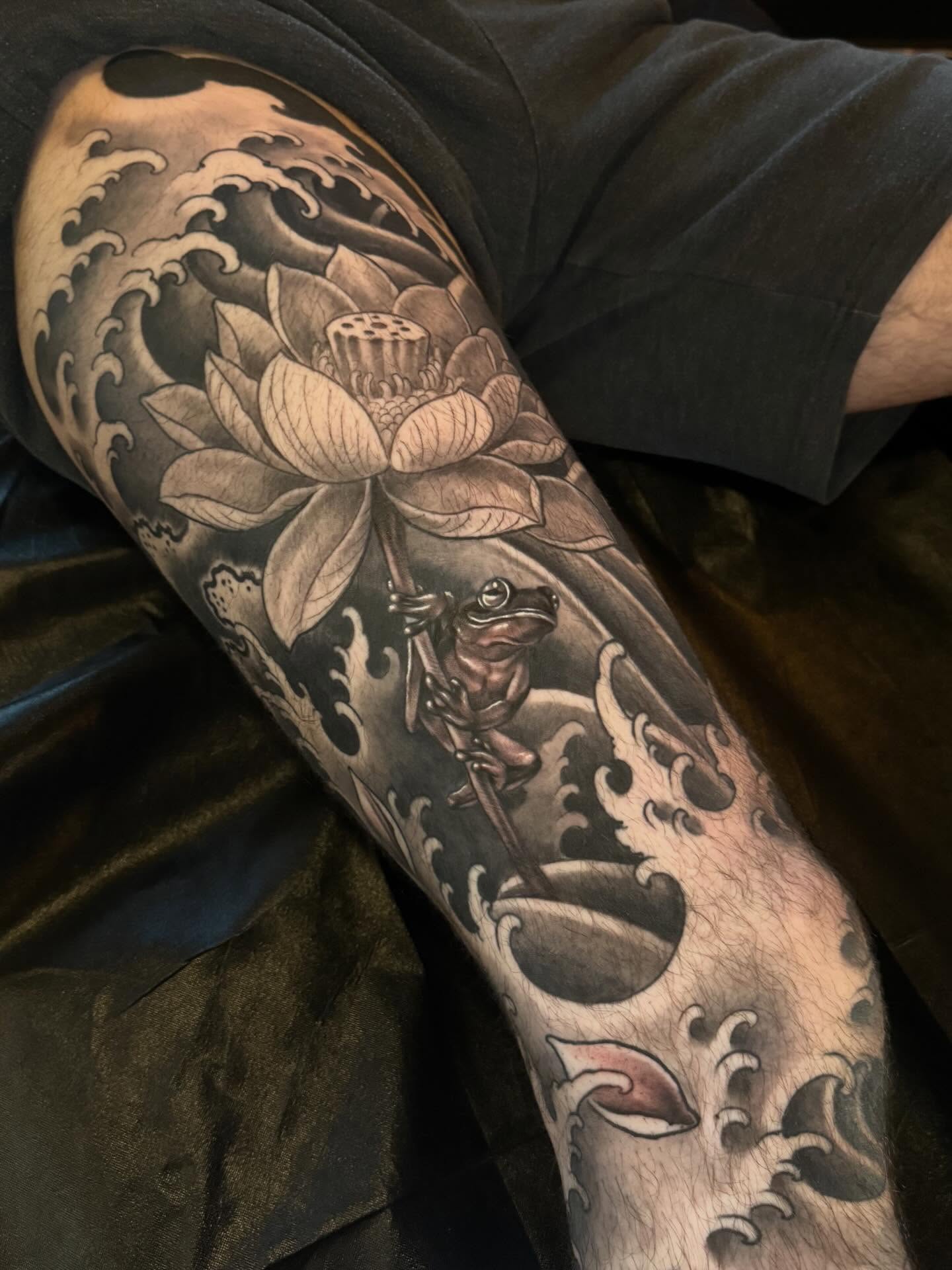 Tattoo by @dominicholmes_art — japanese_irezumi, realism