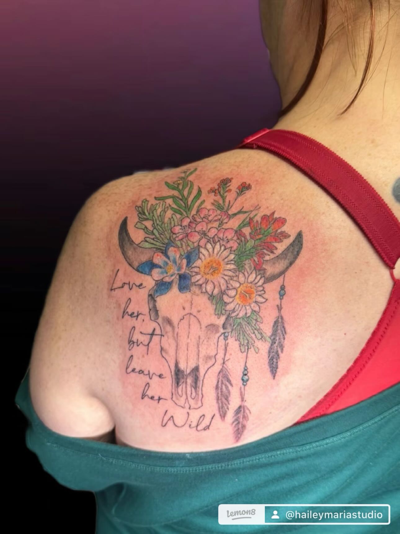 Tattoo by @haileymariastudio — watercolor, tribal