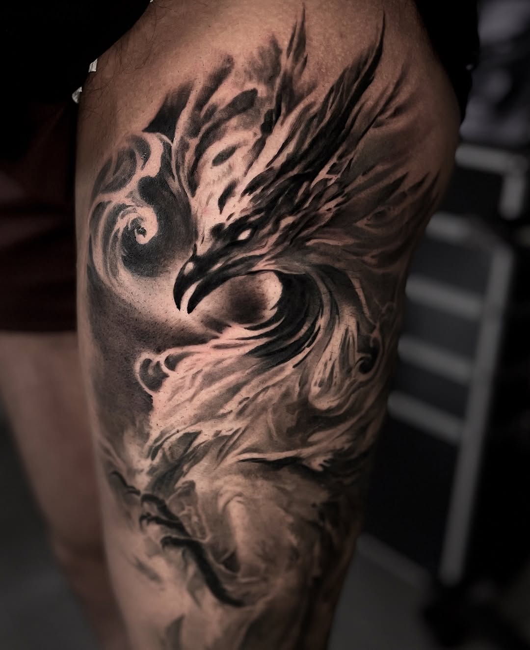 Tattoo by @sim_camillonitattoos — realism, black_and_grey